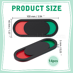 14Pcs Acrylic Red Green Slider Indicator Door Sign&nbsp;AJEW-WR0003-20B