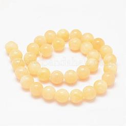 Natural Yellow Jade Beads Strands&nbsp;G-K115-10-10mm