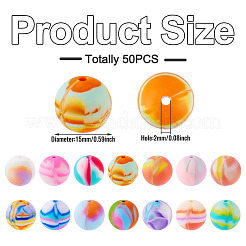 50Pcs Food Grade Eco-Friendly Silicone Focal Beads&nbsp;SIL-TA0002-82