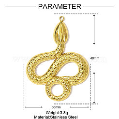 304 Stainless Steel Pendants&nbsp;STAS-OY001-07G