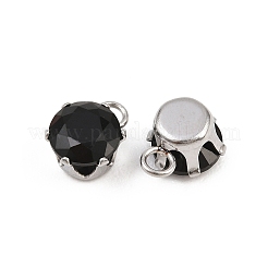 304 Stainless Steel Micro Pave Cubic Zirconia Pendants&nbsp;STAS-H240-57P-11