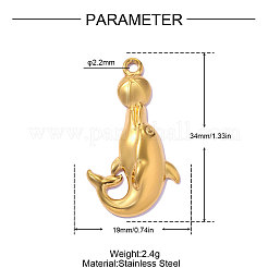 304 Stainless Steel Pendants&nbsp;STAS-OY019-61G