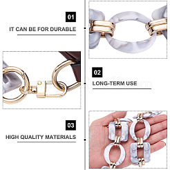 2Pcs Oval & Square Acrylic Bag Handle&nbsp;FIND-GN0001-14A