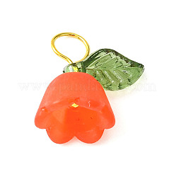 Frosted Acrylic Flower Pendants&nbsp;PALLOY-JF02307