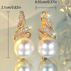 Brass Crystal Rhinestone Hoop Earrings&nbsp;FS-WG0005E-01
