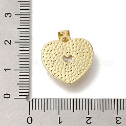 Brass Micro Pave Cubic Zirconia Pendants&nbsp;X-KK-R002-10G