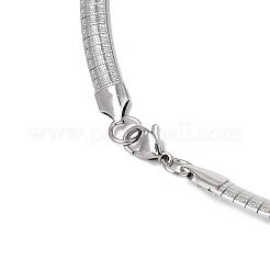 6MM 304 Stainless Steel Flat Snake Chain Necklaces&nbsp;MAK-Z004-02P