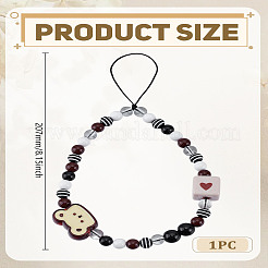 1Pc Acrylic Nylon Rope Mobile Straps&nbsp;HJEW-LP0001-97