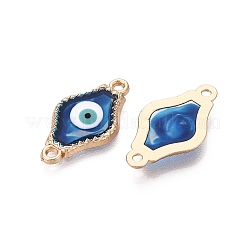 Alloy Enamel Blue Evil Eye Links Connector Charms with Resin&nbsp;ENAM-N071-03D-G