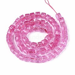Crackle Transparent Glass Beads Strands&nbsp;GLAA-N062-6mm-07