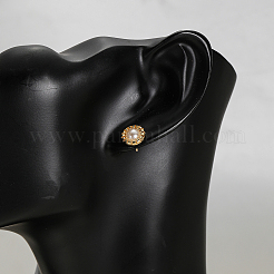 Elegant Flat Round 201 Stainless Steel Stud Earrings&nbsp;DL3437