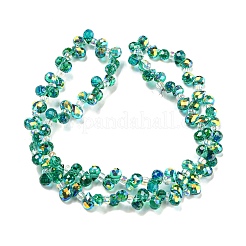 Electroplate Transparent Glass Beads Strands&nbsp;EGLA-P052-01A-AB06