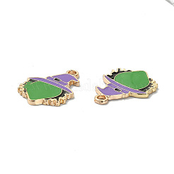 Halloween Rack Plating Alloy Enamel Pendants&nbsp;ENAM-P246-09KCG