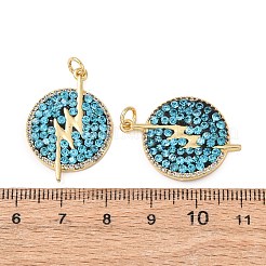 Brass Rhinestone Pendants&nbsp;KK-C143-26G