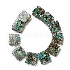 Dyed Natural Imperial Jasper with Resin Beads Strands&nbsp;G-G083-C01-01