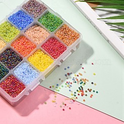FGB 375G 15 Colors 12/0 Grade A Round Glass Seed Beads&nbsp;SEED-JP0011-04-2mm