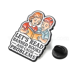 Let's Read Banned Books and Cause Problems Enamel Pins&nbsp;JEWB-K040-17EB