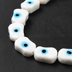 Handmade Evil Eye Lampwork Beads Strands&nbsp;LAMP-G154-02I