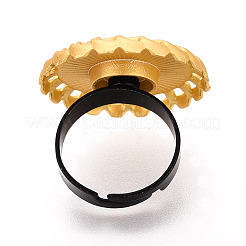 Adjustable Alloy & Iron Bezel Cup Ring Base with Rotatable Tray&nbsp;MAK-T012-14G