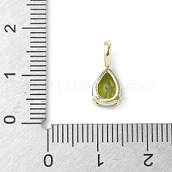 Brass Birthstone Pendants&nbsp;KK-D372-02G