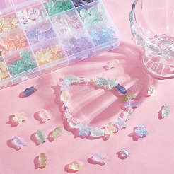 275Pcs 15 Styles Transparent & Frosted Glass Beads&nbsp;GLAA-AR0001-47