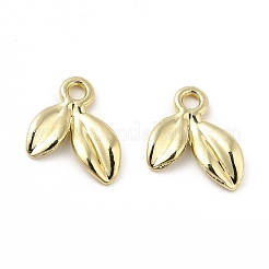 Rack Plating Alloy Leaf Charms&nbsp;FIND-G044-07LG