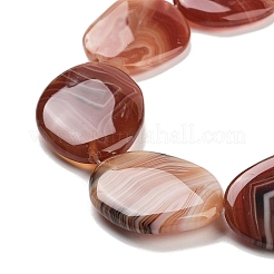 Natural Striped Agate/Banded Agate Beads Strands&nbsp;G-Z061-C09-03