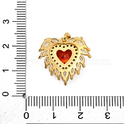 Brass Micro Pave Cubic Zirconia Pendants&nbsp;KK-V009-26G-02