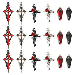 24Pcs 6 Styles Alloy Enamel Pendants&nbsp;ENAM-TA0001-56