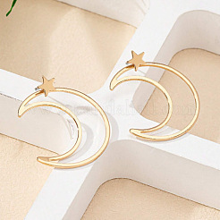Star with Moon Alloy Stud Earrings&nbsp;FS-WGC80EF-01