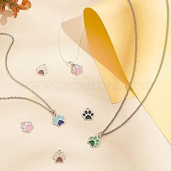 20Pcs 5 Colors 304 Stainless Steel Enamel Charms&nbsp;STAS-UN0026-51