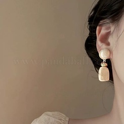 Alloy Resin Dangle Stud Earrings&nbsp;FS-WGC2837-02