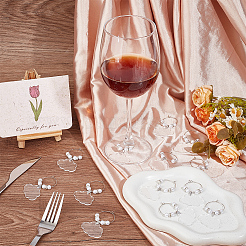 24Pcs Cloud Acrylic Wine Glass Charms&nbsp;HJEW-BC00038