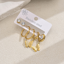 Stainless Steel Butterfly Earrings Sets&nbsp;NG9755