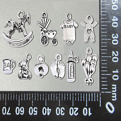 Jewelry 100pcs 10 Style Tibetan Style Alloy Charms&nbsp;TIBEP-CJ0001-29