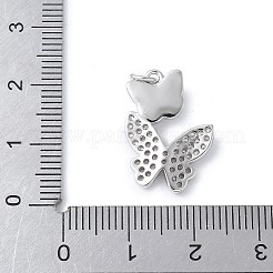 Brass Micro Pave Cubic Zirconia and Glass Pendants&nbsp;KK-F892-49P
