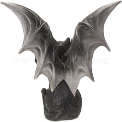 Resin Three Head Cat with Wing Figurine&nbsp;DARK-PW0001-071