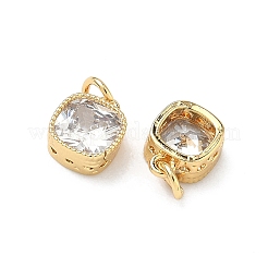Brass Micro Pave Cubic Zirconia Pendants&nbsp;KK-A291-01G