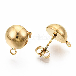 304 Stainless Steel Stud Earring Findings&nbsp;STAS-Q225-16B-10mm
