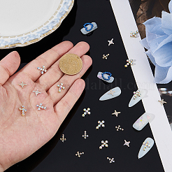 60Pcs 6 Styles Alloy Rhinestone Cabochons&nbsp;MRMJ-FH0001-53