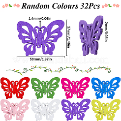 32Pcs Dyed Wood Connector Charms&nbsp;FIND-SC0011-10