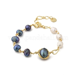 Pearl Beaded Bracelets&nbsp;BJEW-P350-01G