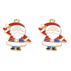 Rack Plating Alloy Enamel Pendants&nbsp;ENAM-N060-01LG