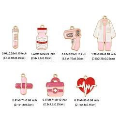 14Pcs 7 Styles Medical Theme  Alloy Enamel Pendants&nbsp;ENAM-FP0003-07
