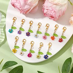 Acrylic Flower Pendant Decorations&nbsp;HJEW-MZ00086