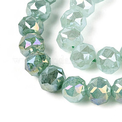 Anti-Tarnish Electroplate Glass Beads Strands&nbsp;GLAA-N064-8mm-10