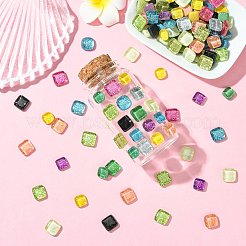180Pcs 12 Colors Glitter Glass Cabochons&nbsp;DIY-CJ0003-09