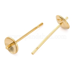 Brass Stud Earring Findings&nbsp;KK-Z089-16G-02