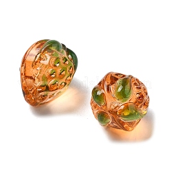 Transparent Glass Enamel Beads Strawberry&nbsp;LAMP-V001-05B