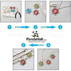 Flatback Glass Cabochons for DIY Projects&nbsp;GGLA-PH0004-27D
